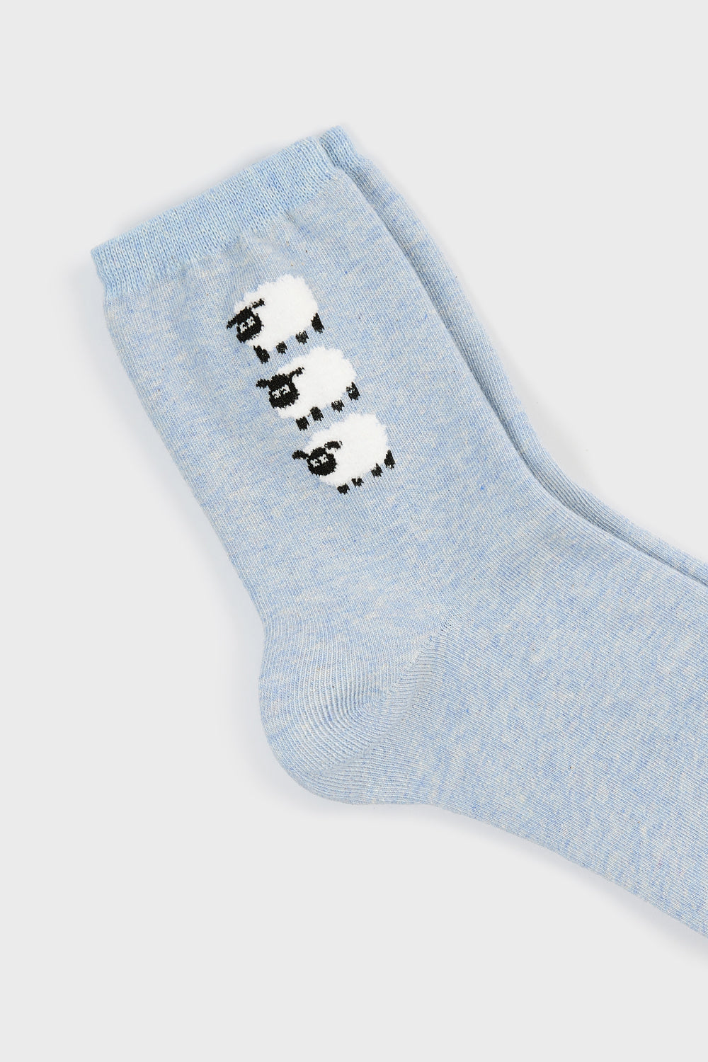 Pale blue triple sheep socks_4