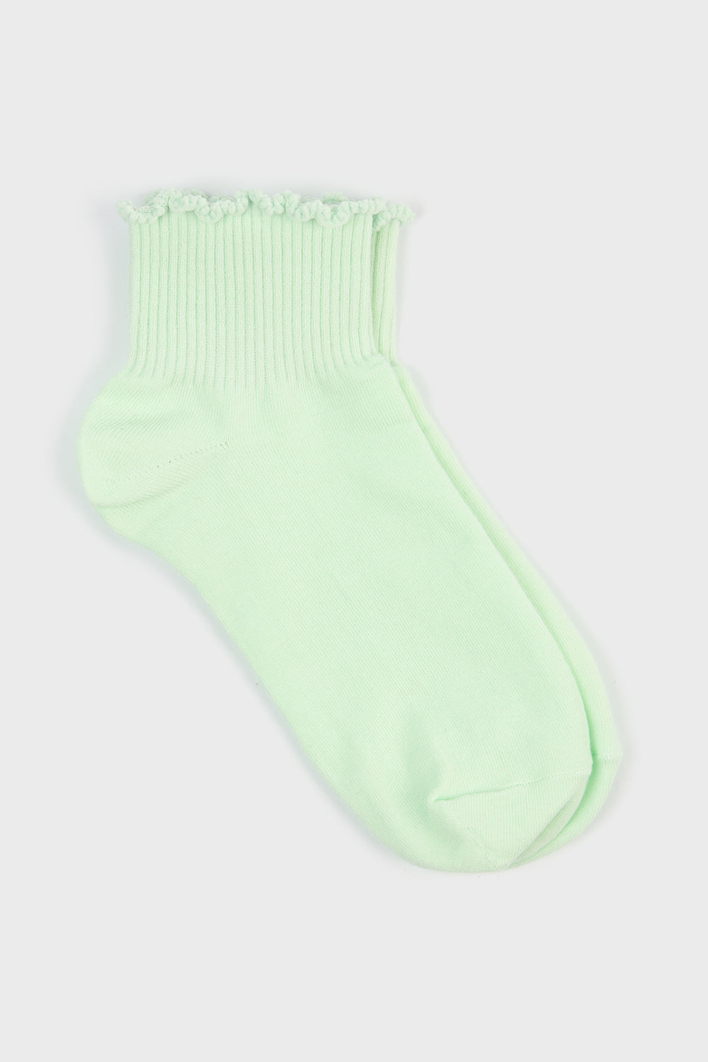 Pale green lettuce trim ankle socks_3