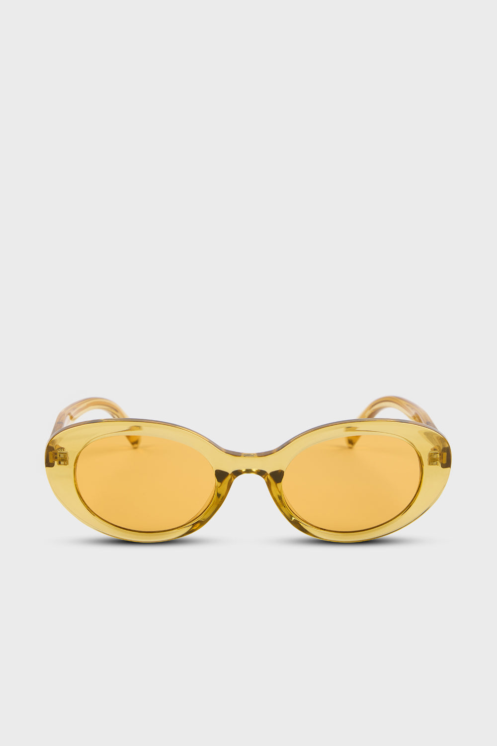 Pale orange tinted cat eye sunglasses_1