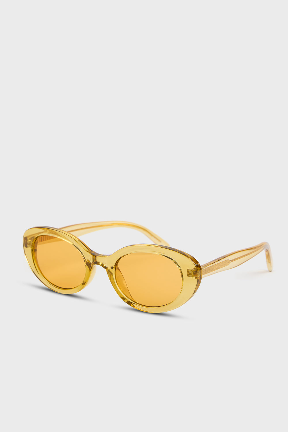 Pale orange tinted cat eye sunglasses_2