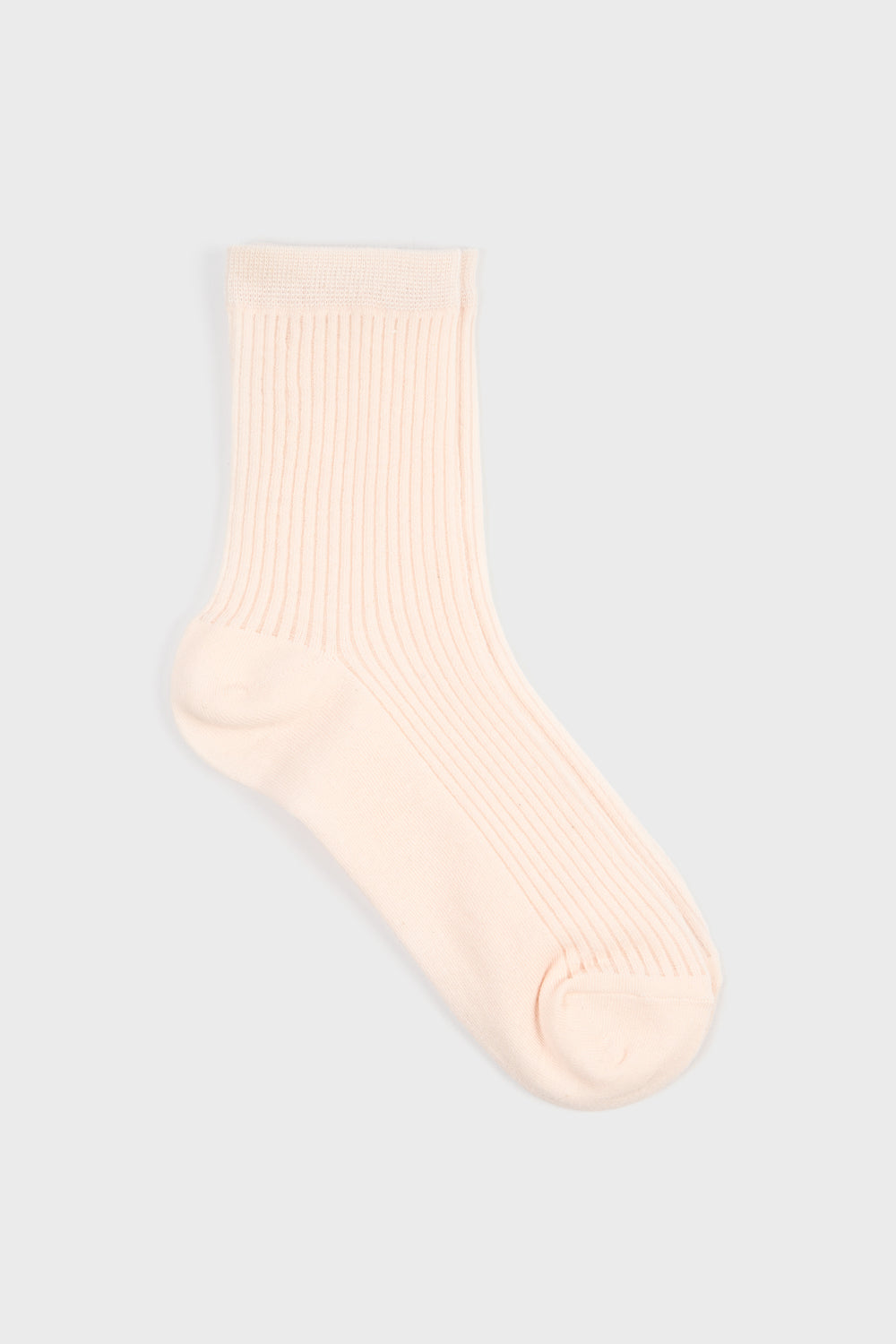Pale pink semi sheer ribbed socks_3