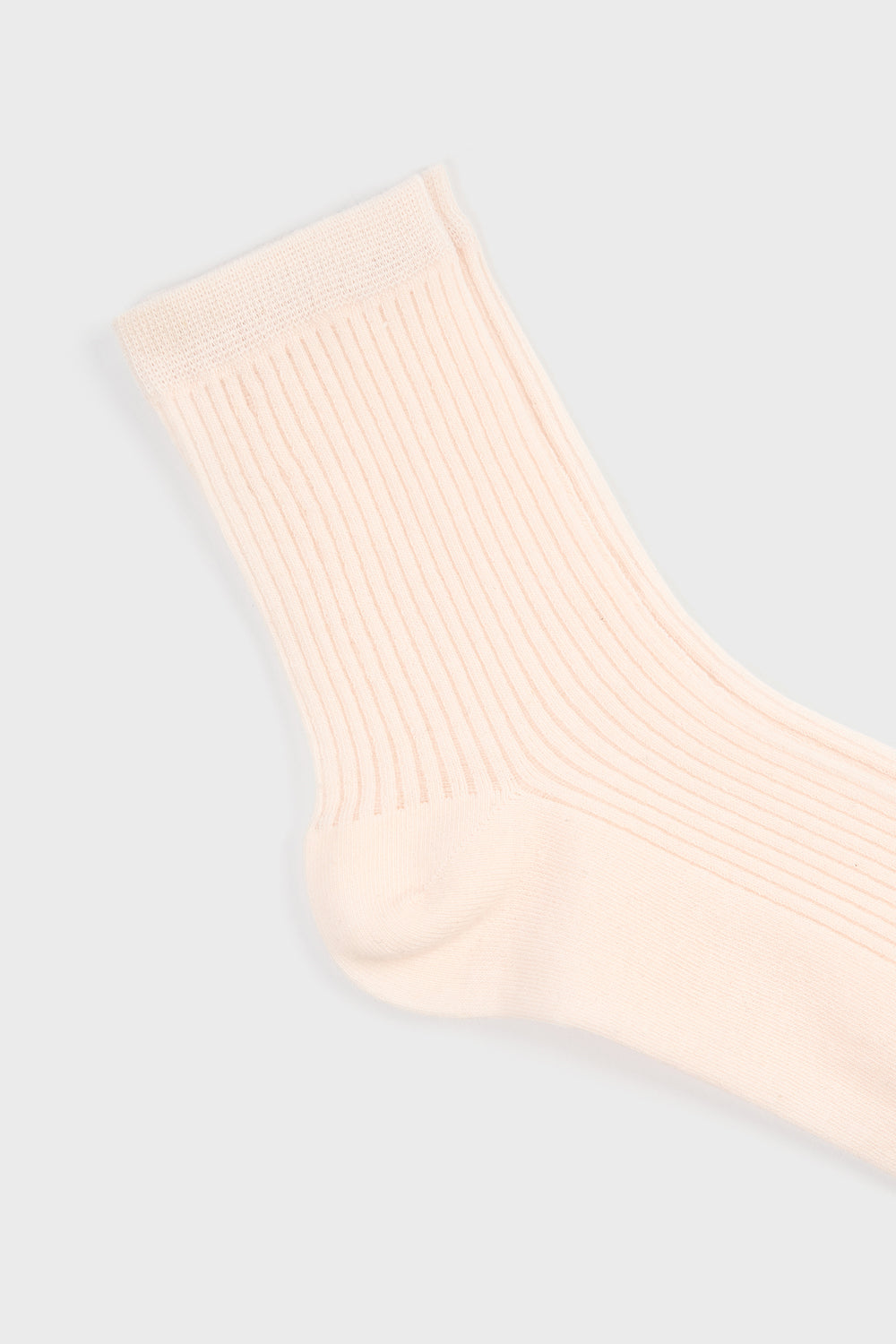 Pale pink semi sheer ribbed socks_4