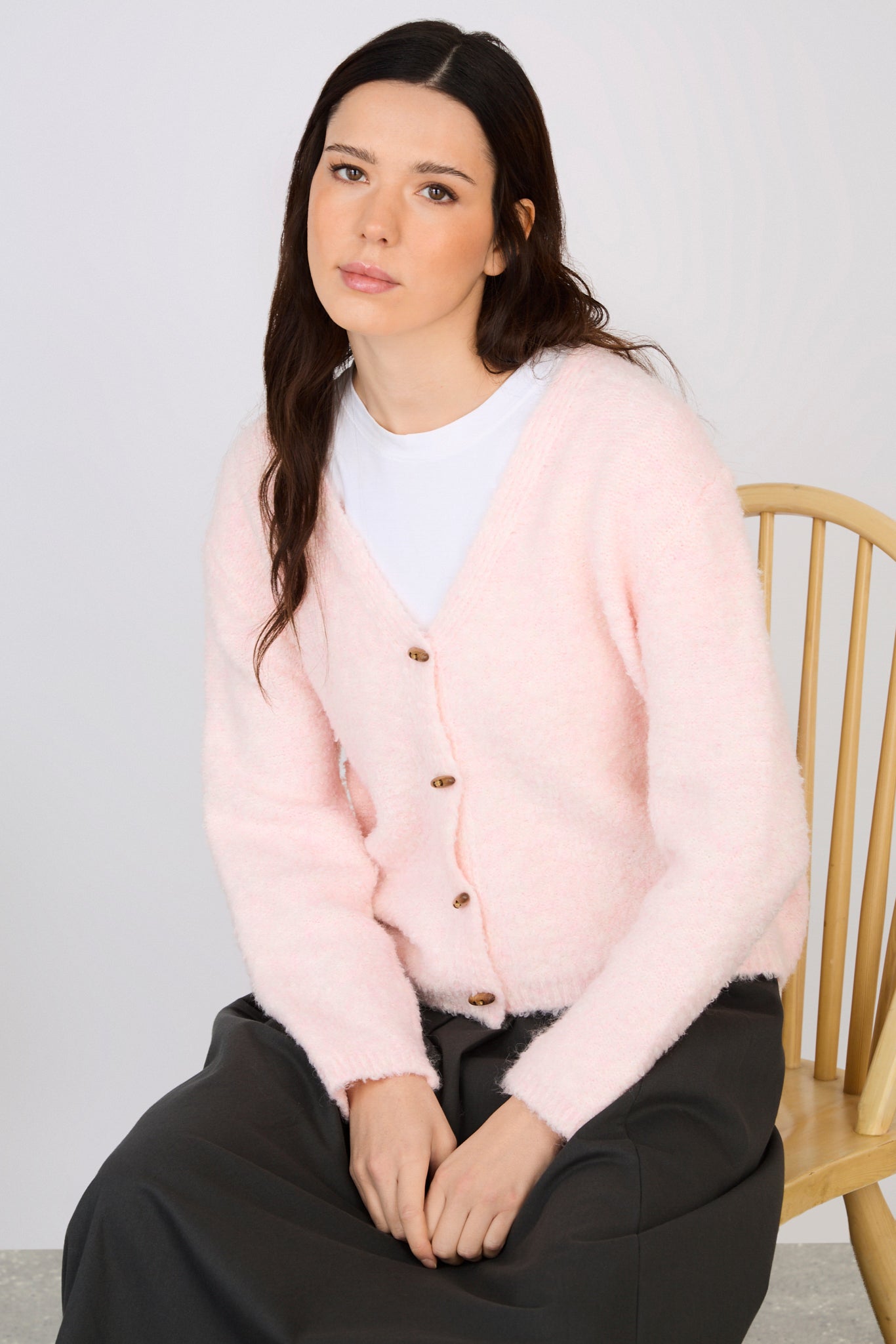 Pale pink toggle button cardigan_4