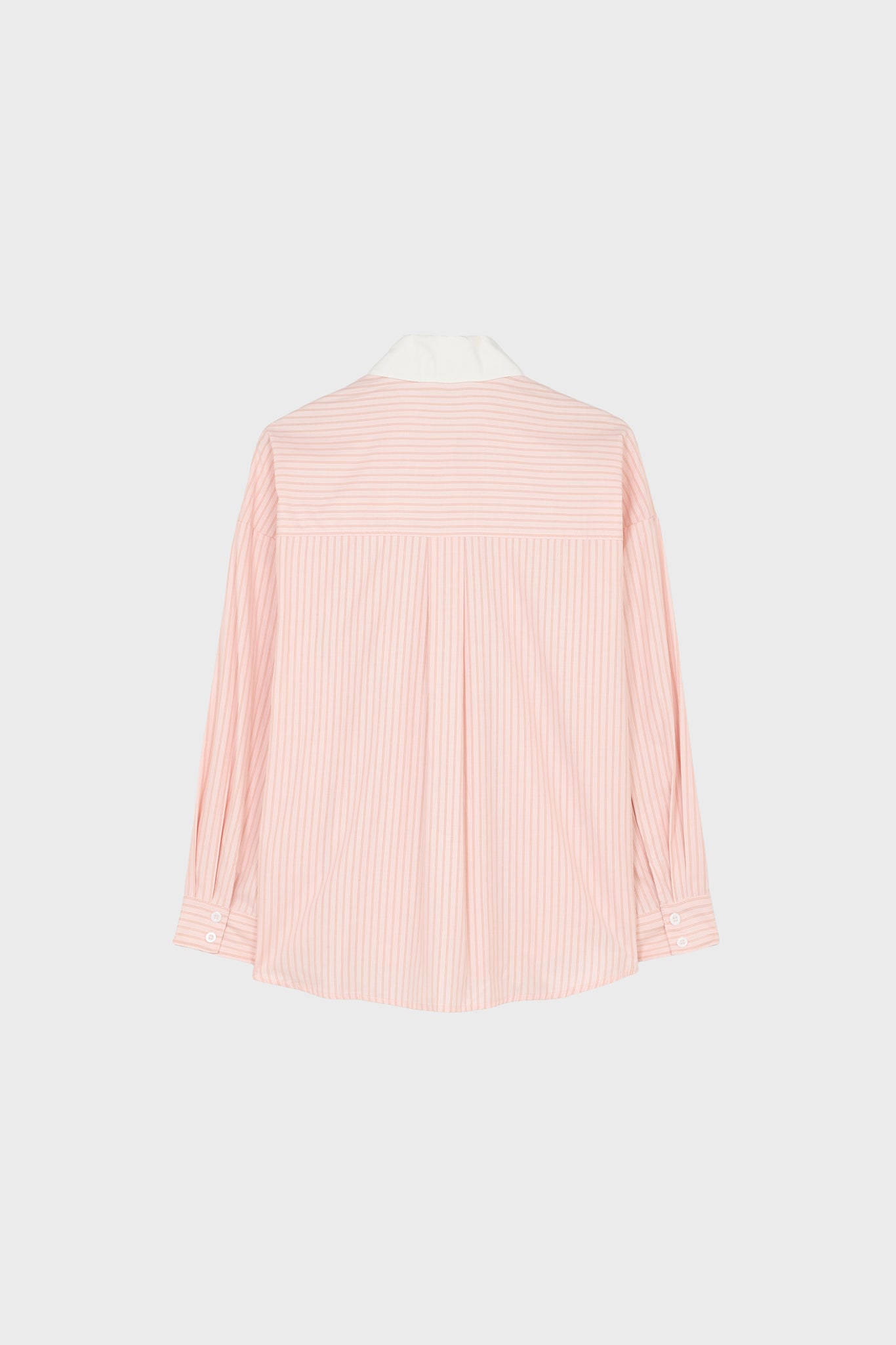 Pale pink vertical striped contrast collar shirt_2