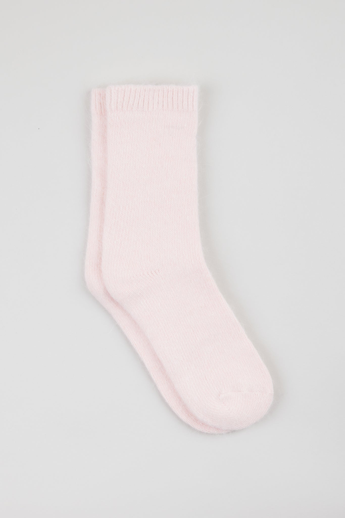 Peach angora smooth socks_1