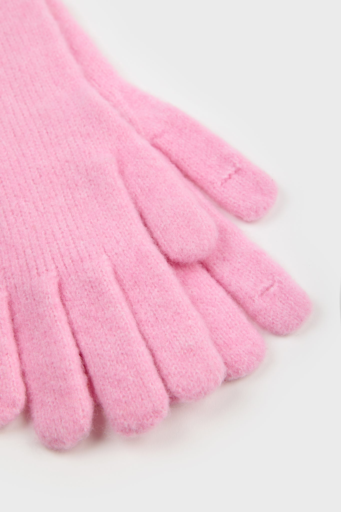 Pink and brown trim long gloves_3