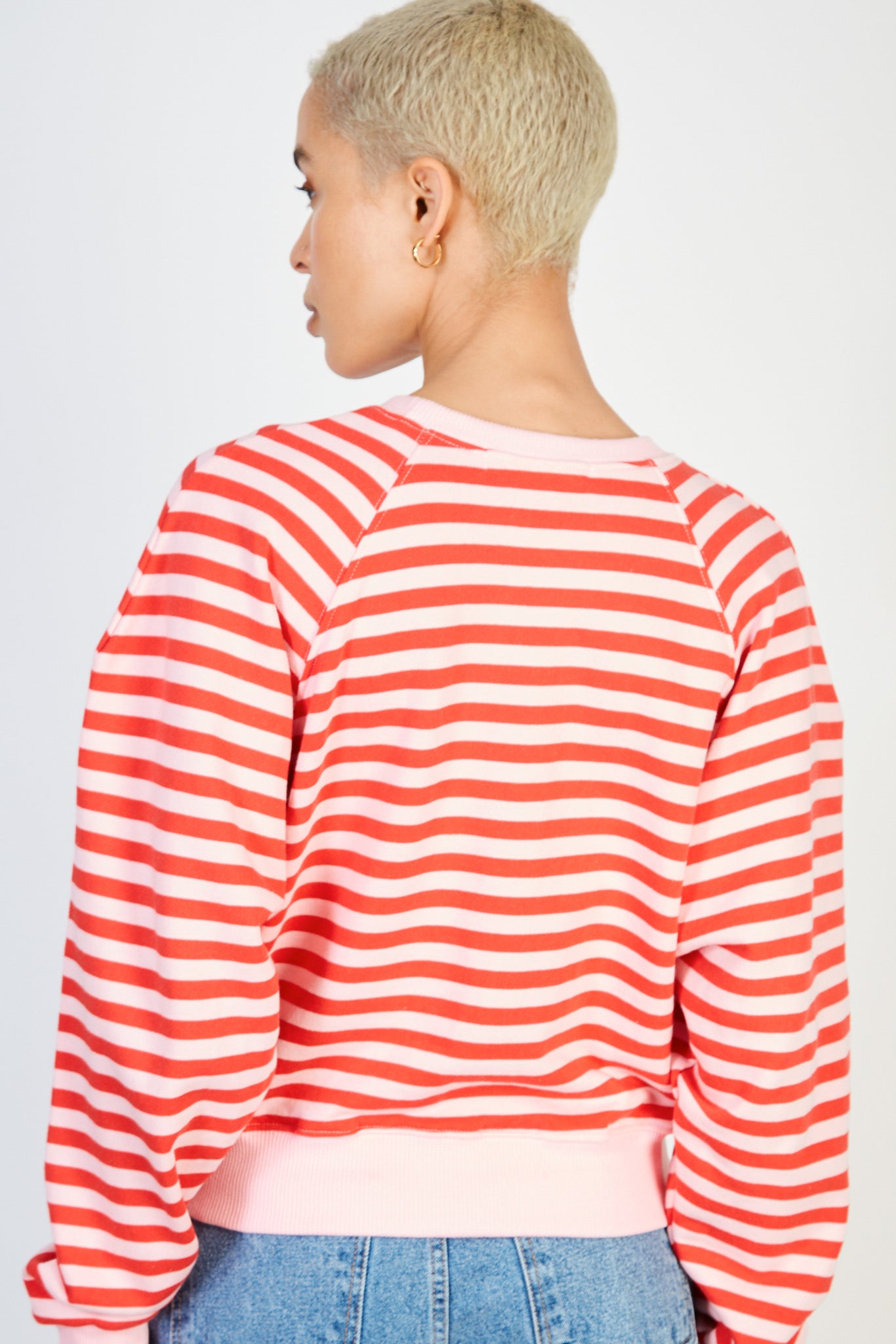 Pink and red horizontal stripe sweatshirt_2