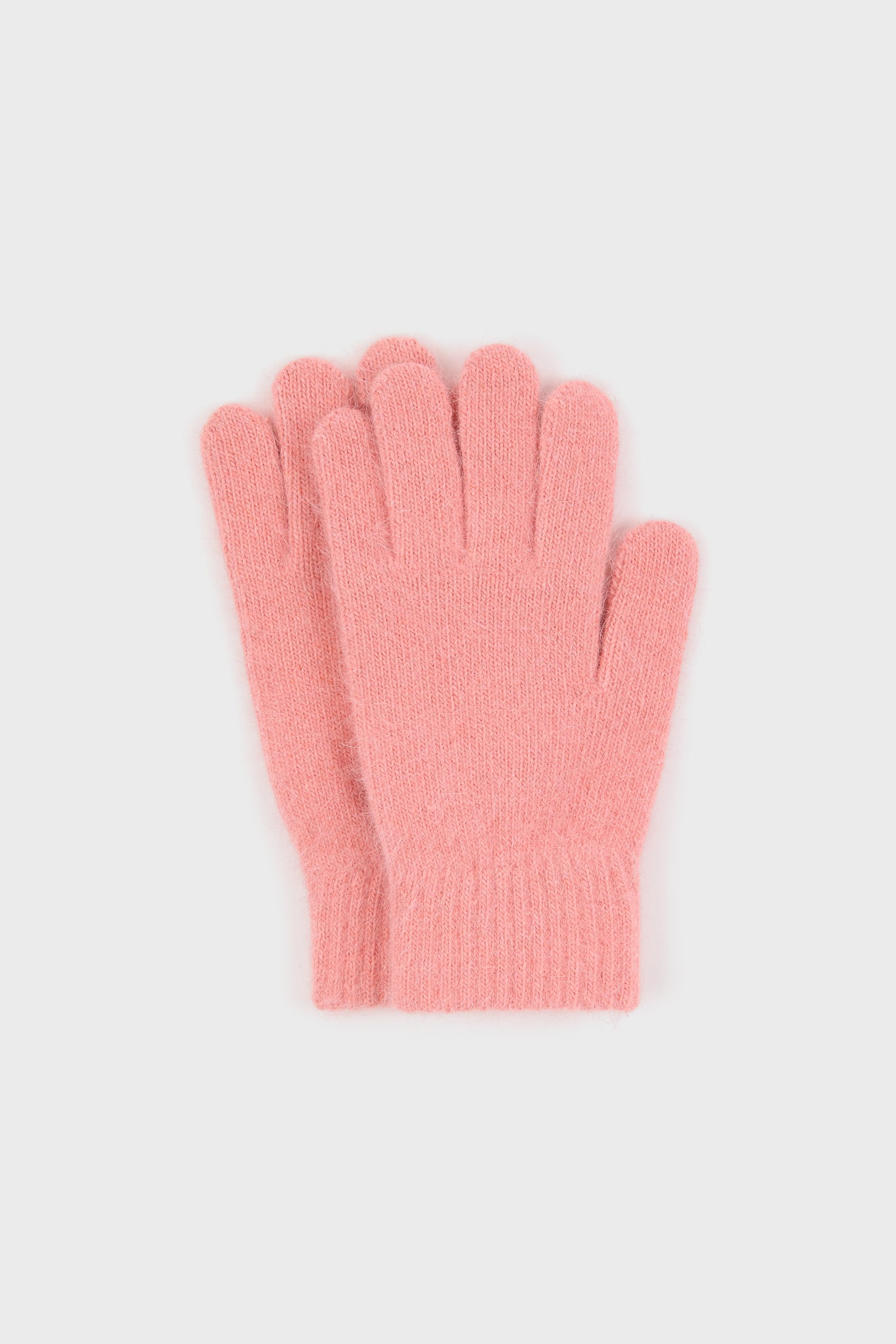 Pink angora wool blend gloves_1