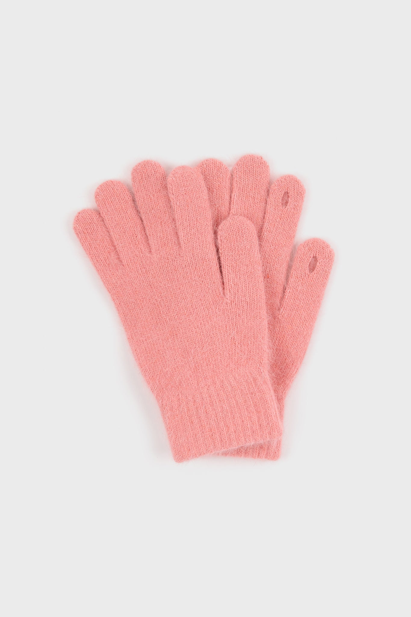 Pink angora wool blend gloves_3