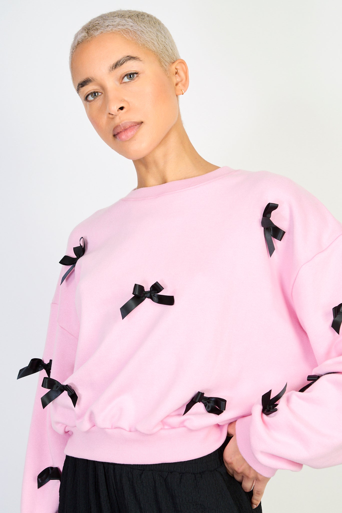 Pink ribbon front sweatshirt_2