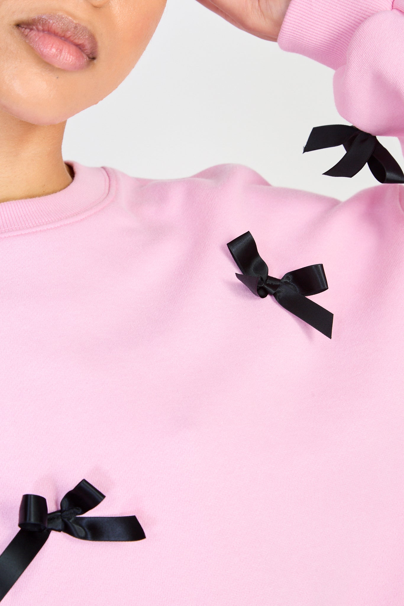 Pink ribbon front sweatshirt_4