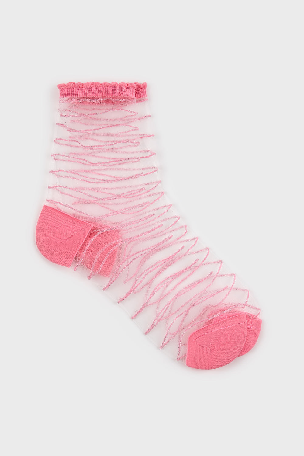 Sheer horizontal stripe sock - Set of 5