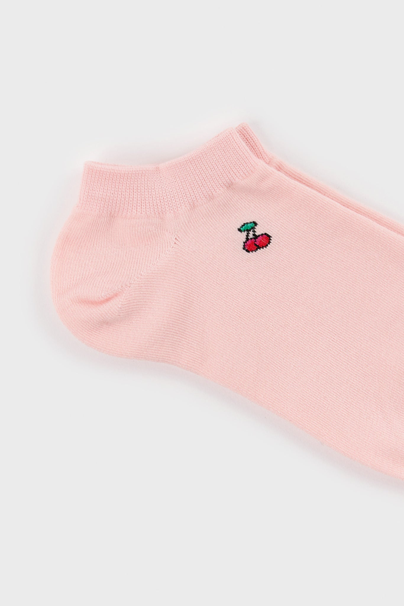 Pink tiny cherries ankle socks_4