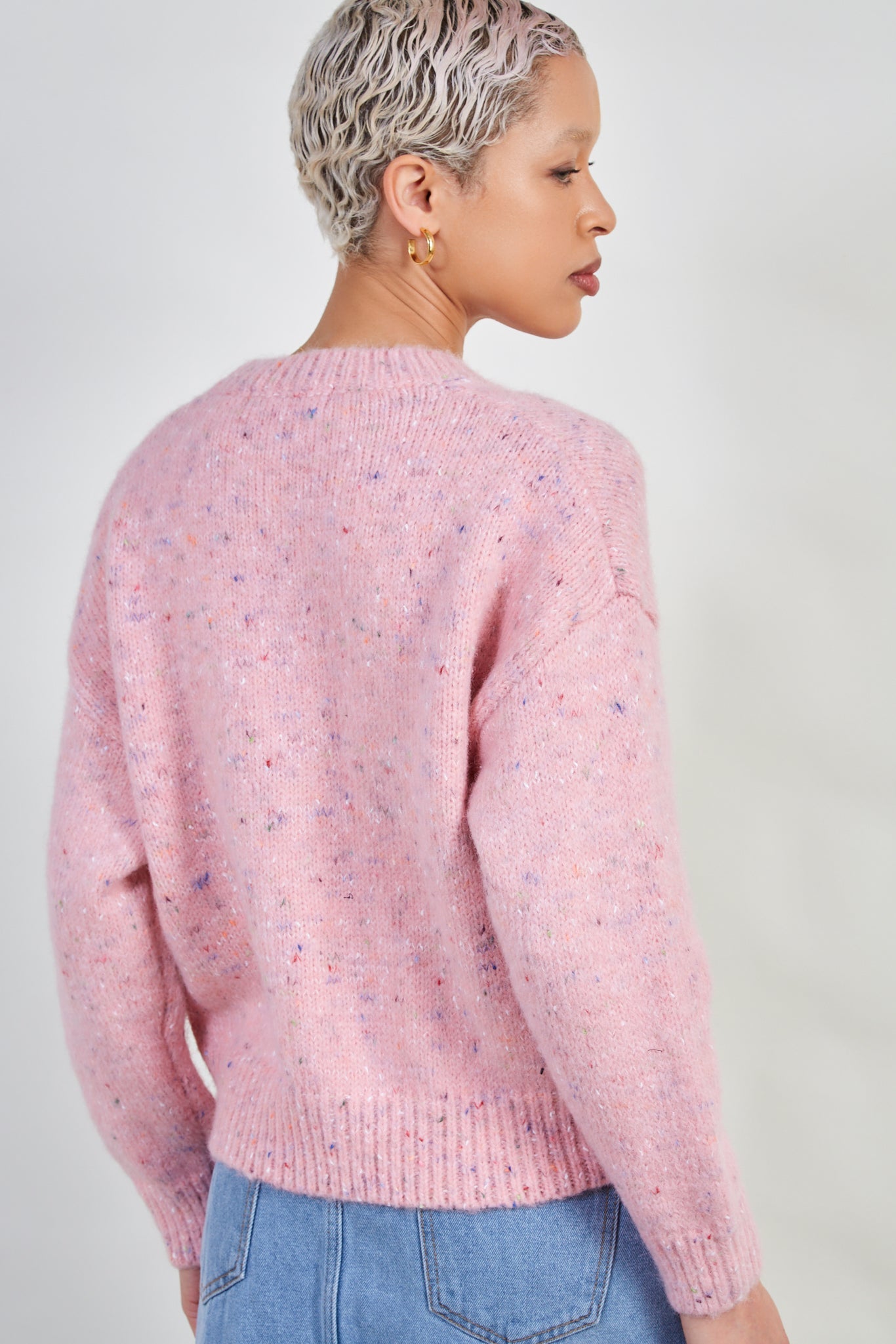 Pink rainbow fleck smooth jumper_2