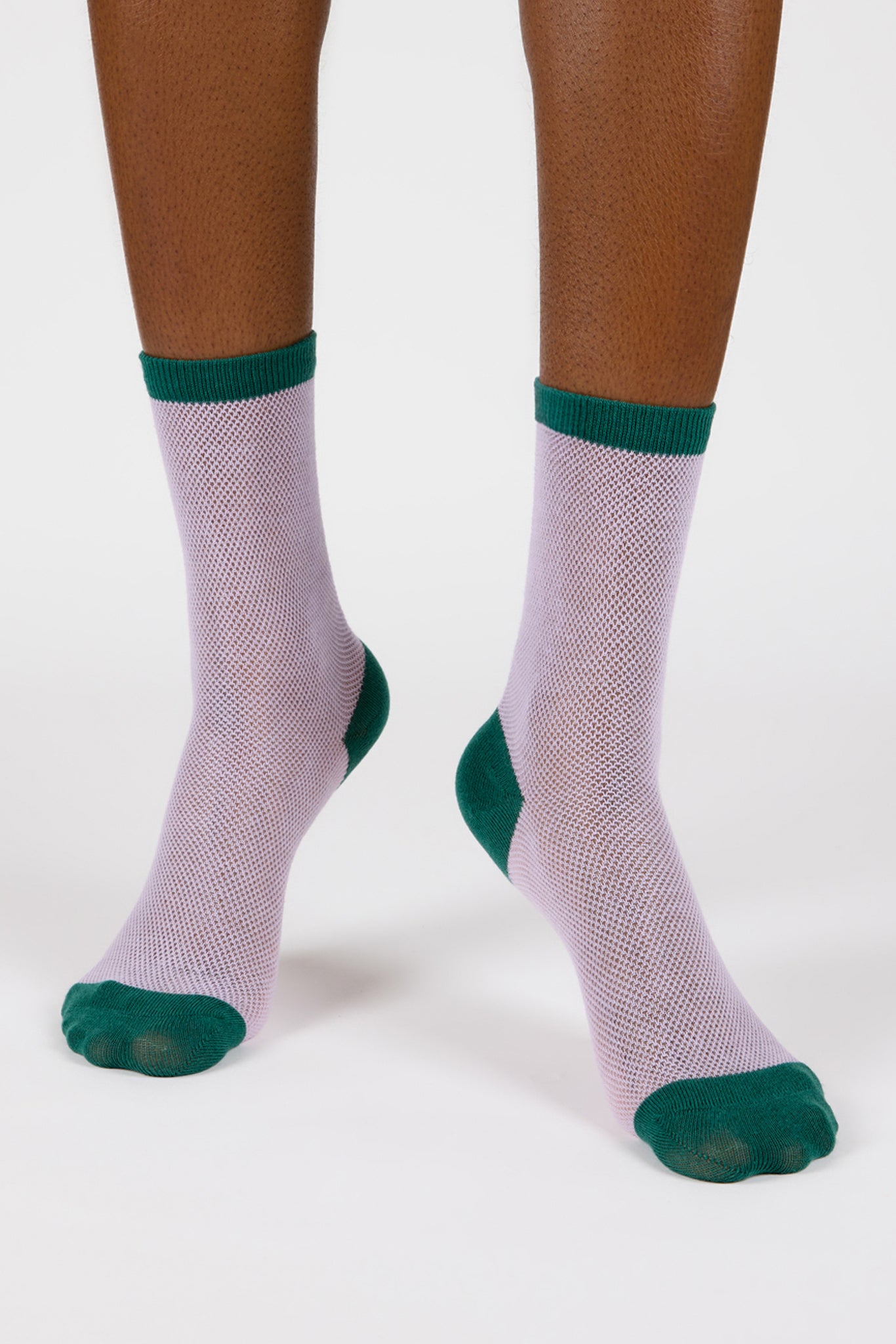 Purple mesh green trim socks_2