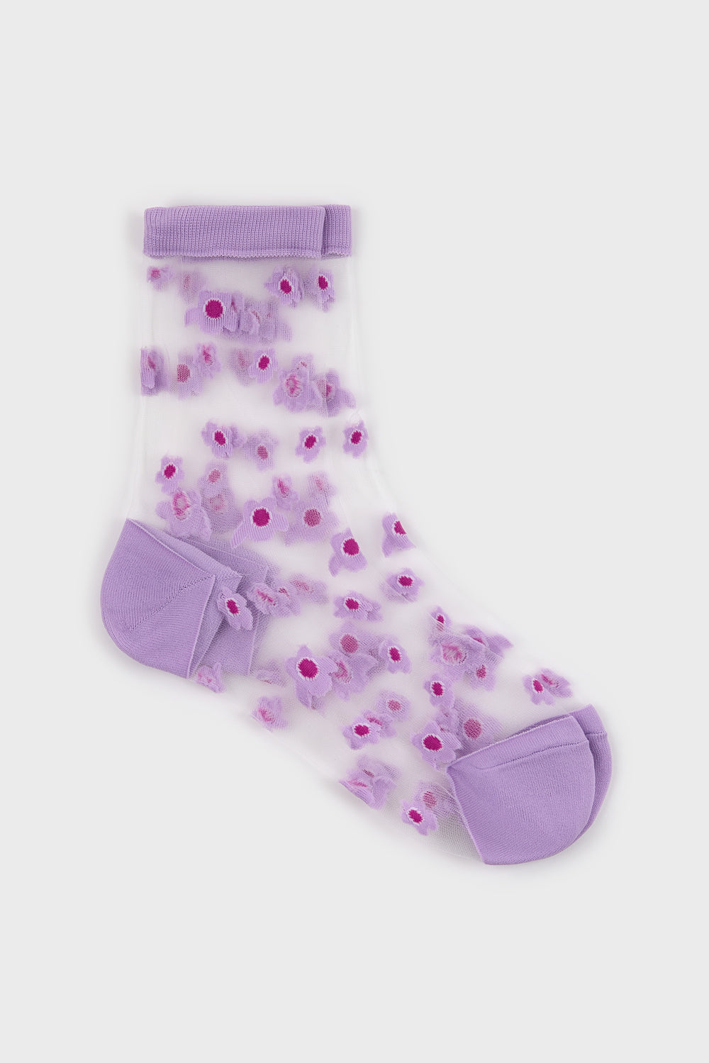 Mixed flower sheer socks - Set of 5