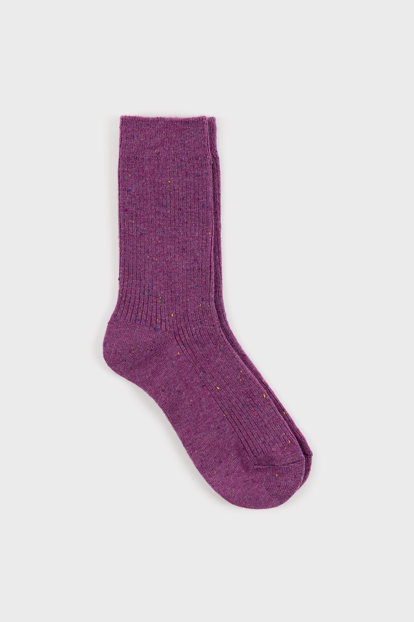 Purple thin ribbed rainbow fleck socks_1