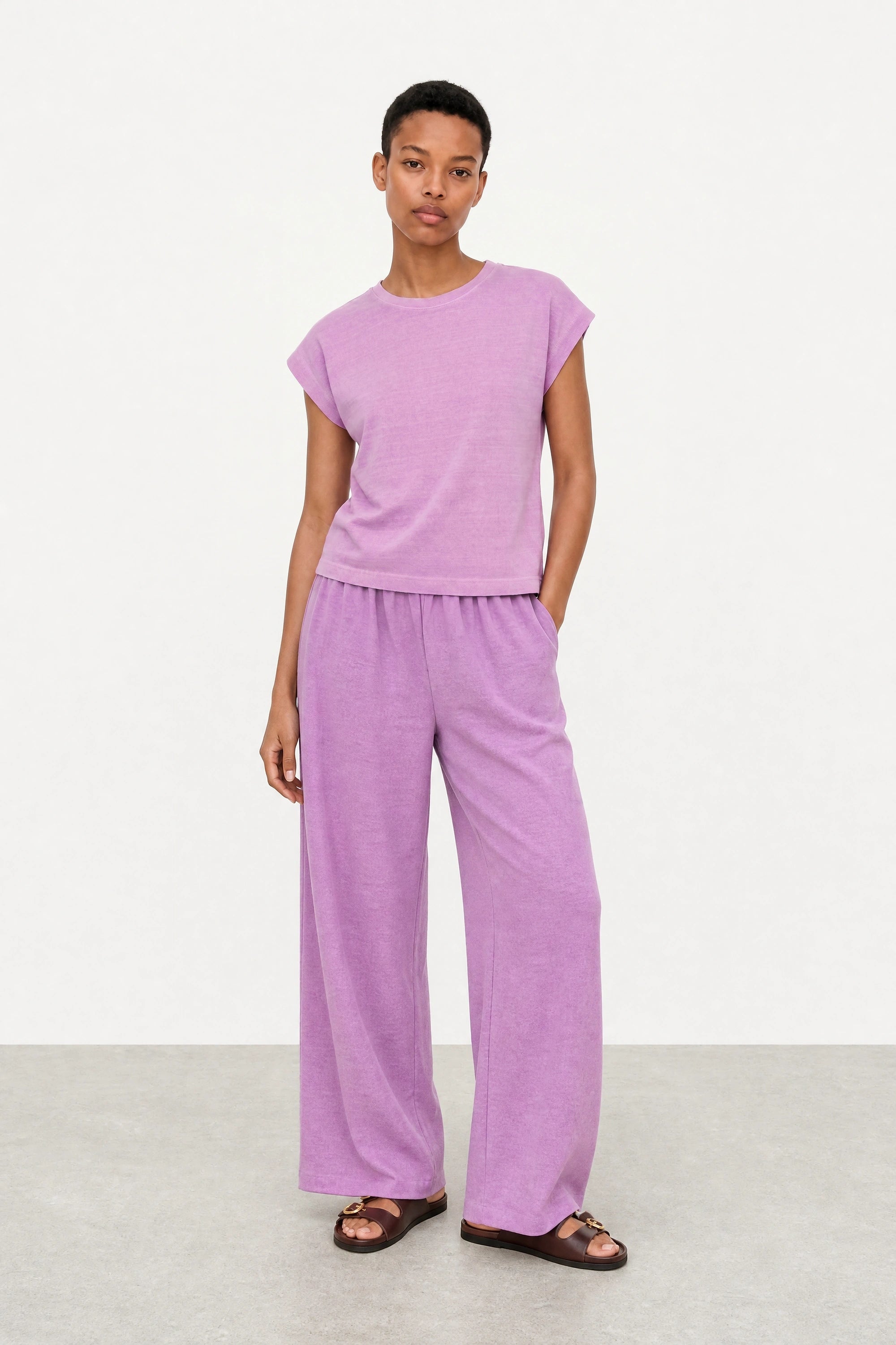 Purple pink washed wide leg trousers_4