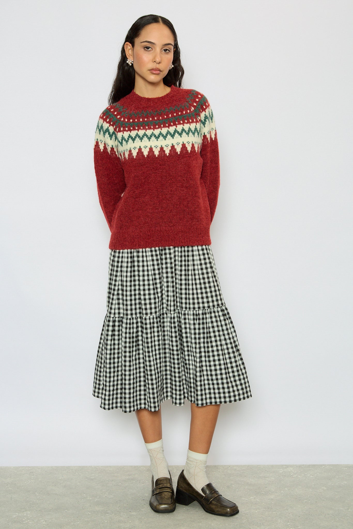 Red and green Fair Isle jumper_4
