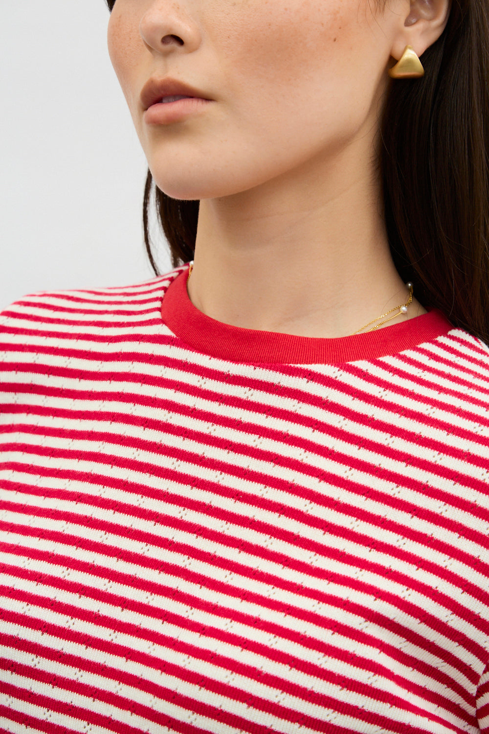 Red and white ditzy striped t-shirt_3