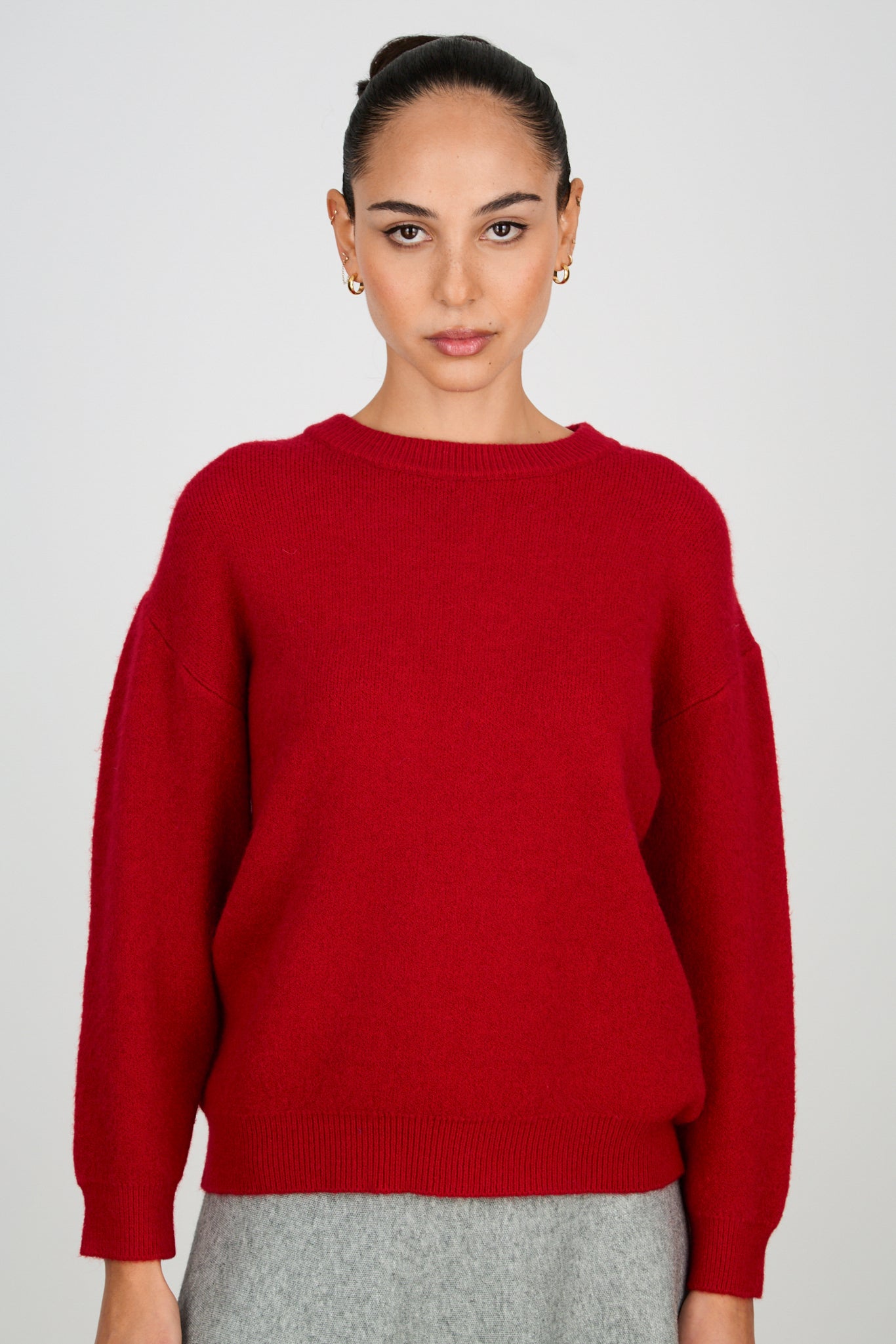Red bold crew neck jumper_1