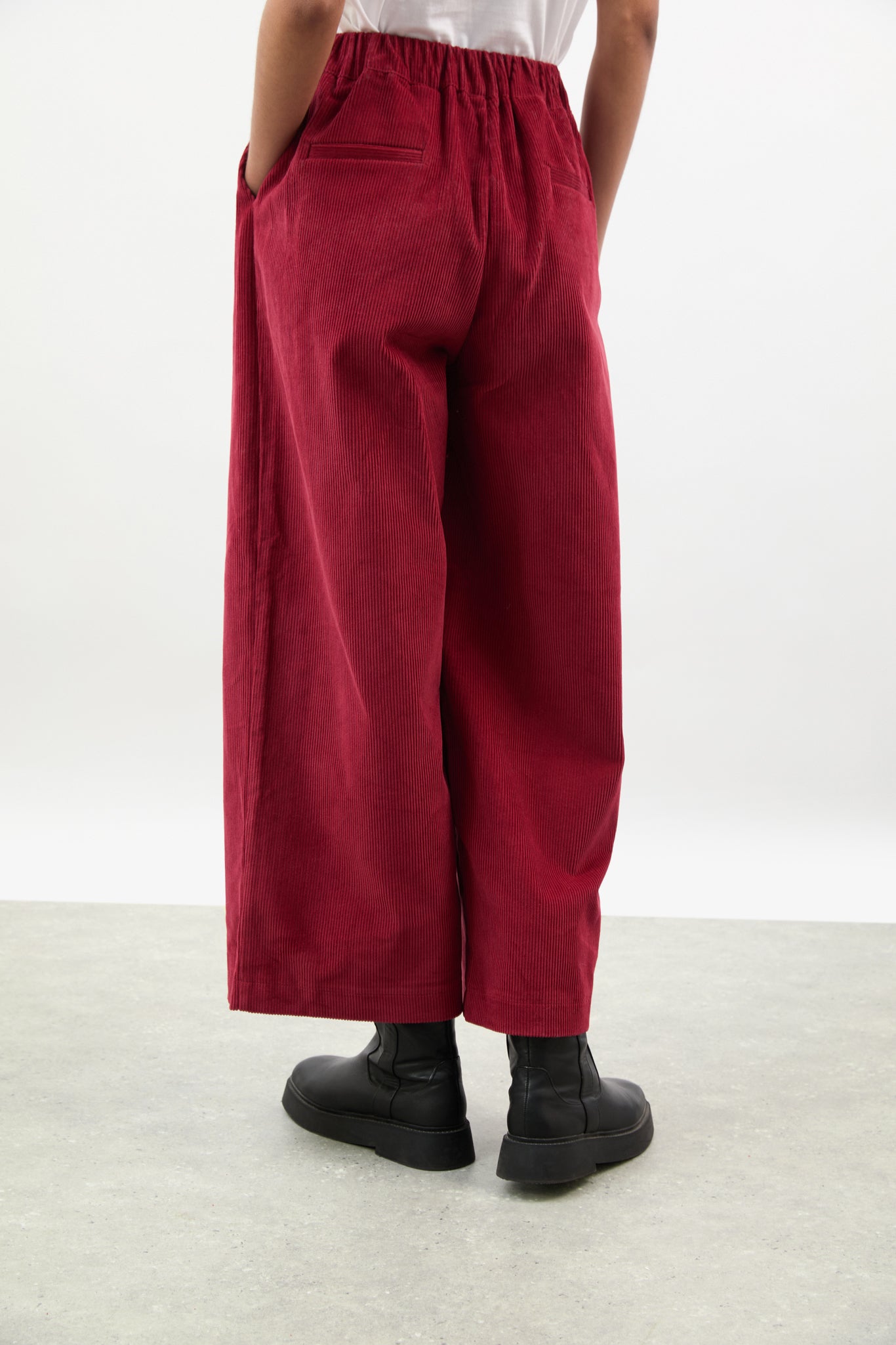 Red corduroy tailored trousers_2