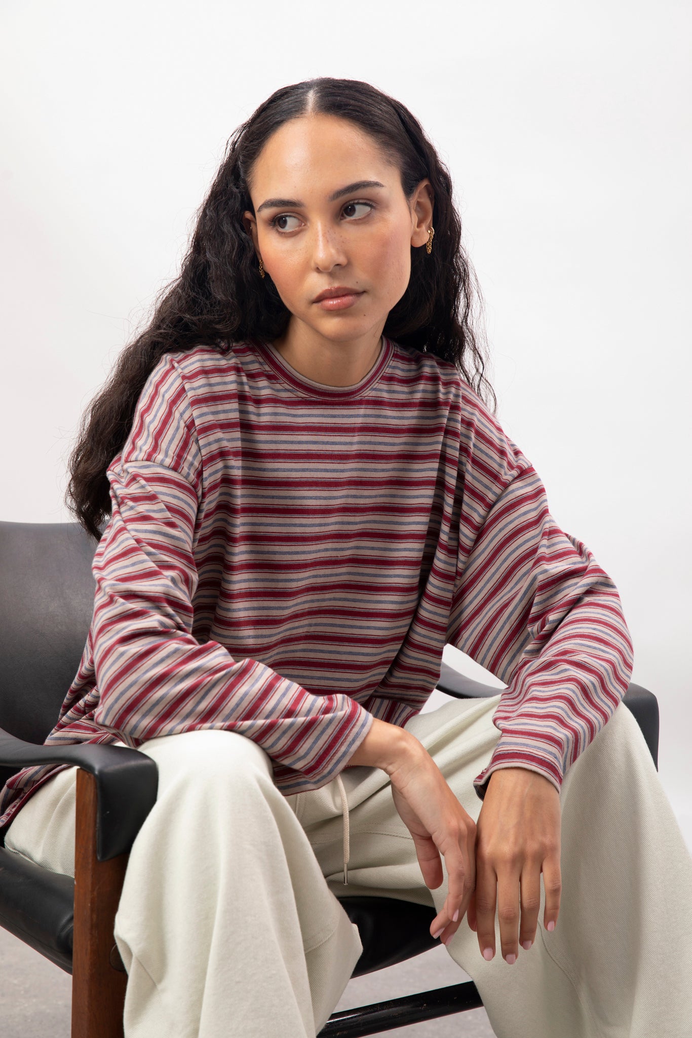 Red multi stripe long sleeve top_4