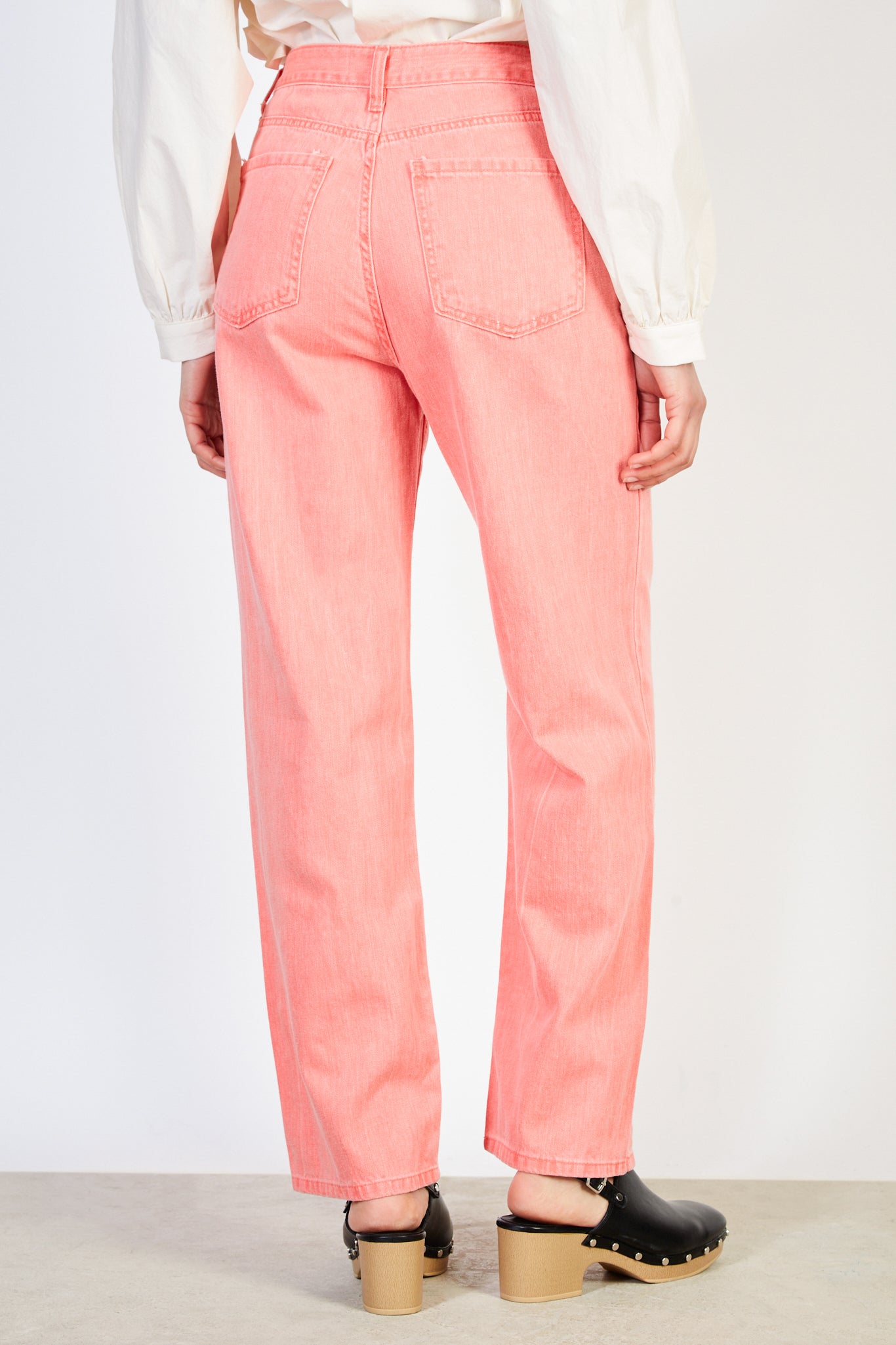 Red orange wide leg jeans_2