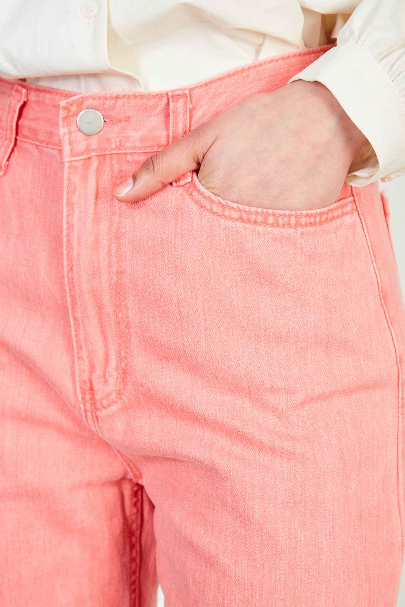 Red orange wide leg jeans_3