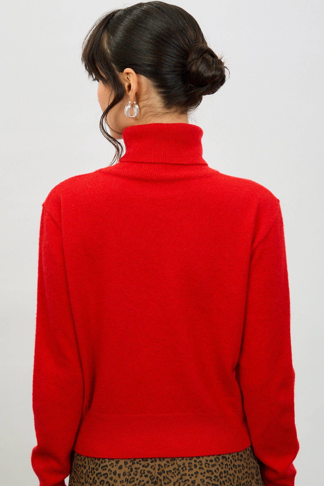 Red thick short knit turtleneck_2