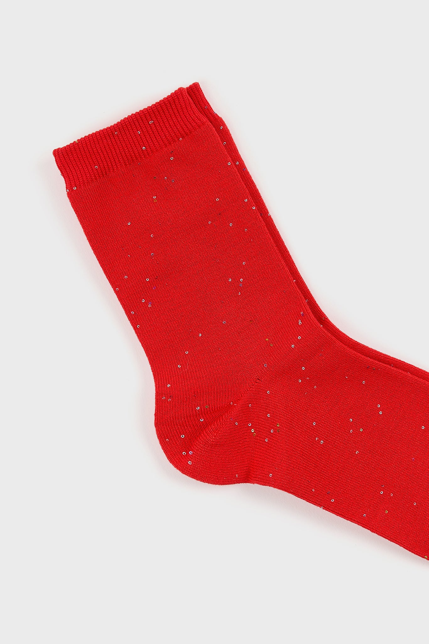 Red tiny sequin socks_2