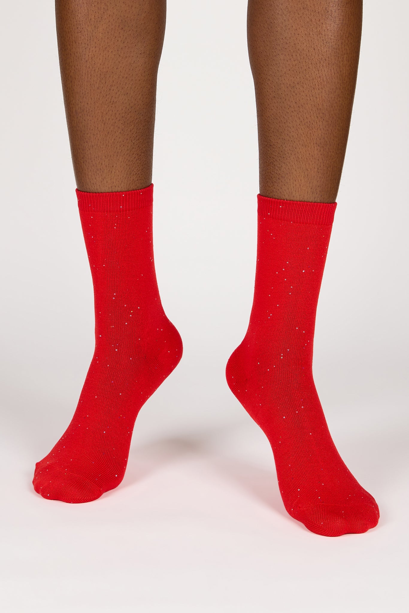 Red tiny sequin socks_4