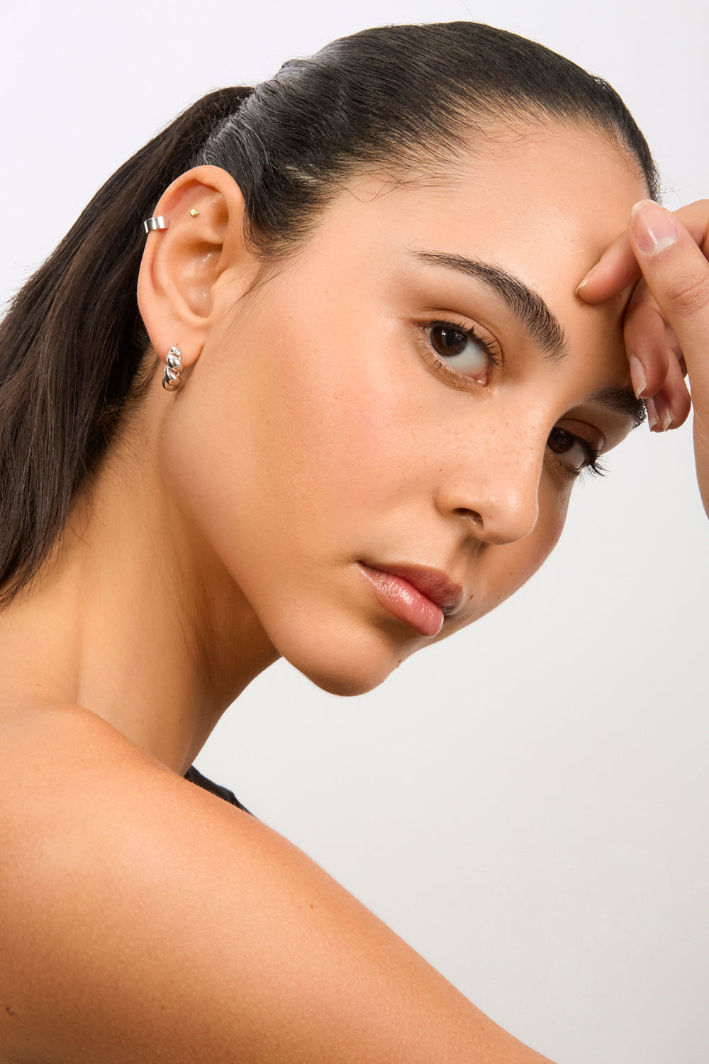 Silver 15mm large twisted spiral huggie earrings_1