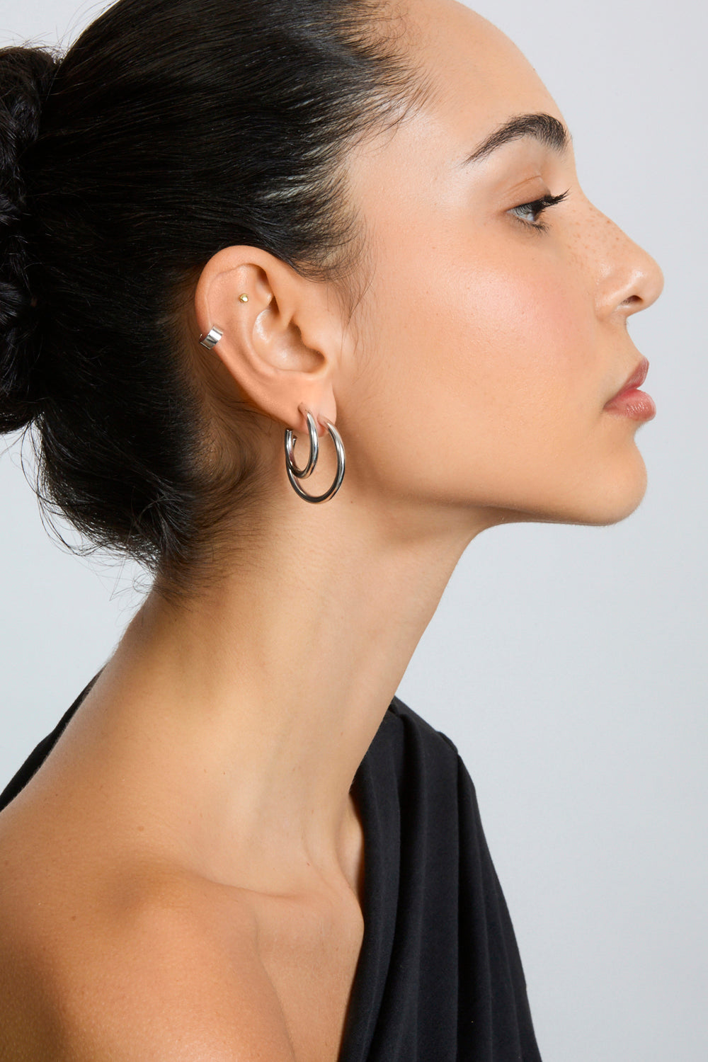 Silver 30mm thick perfect circle hoops_4