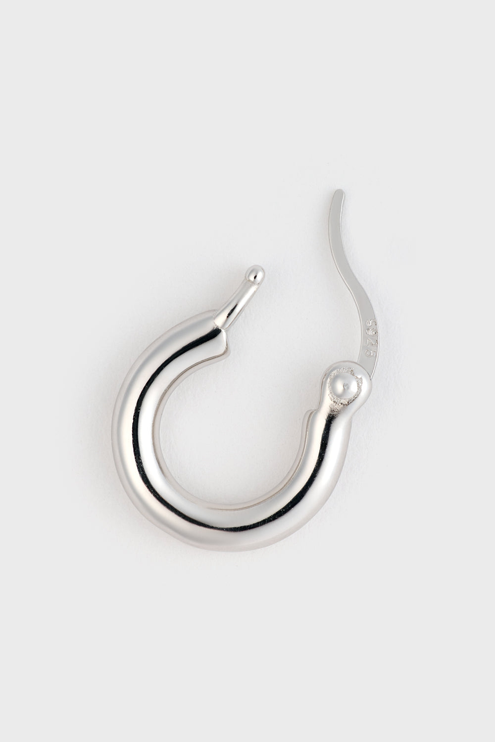 Silver hinged huggie hoop earrings_3