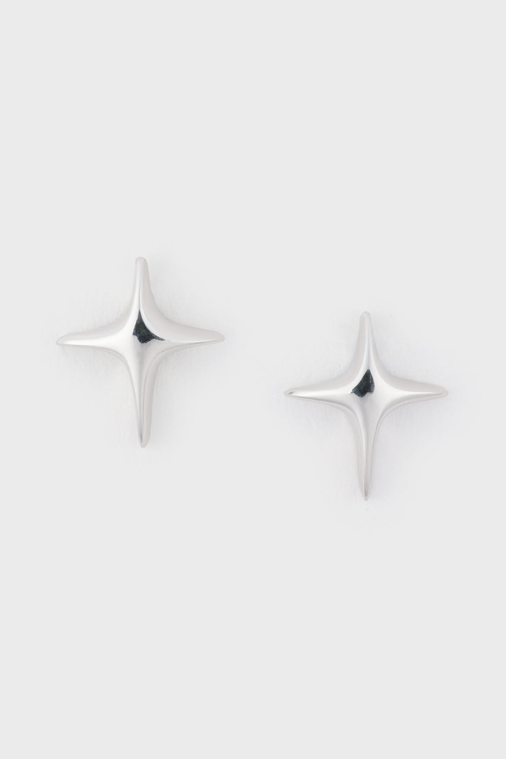 Silver thick sparkle cross stud earrings_1