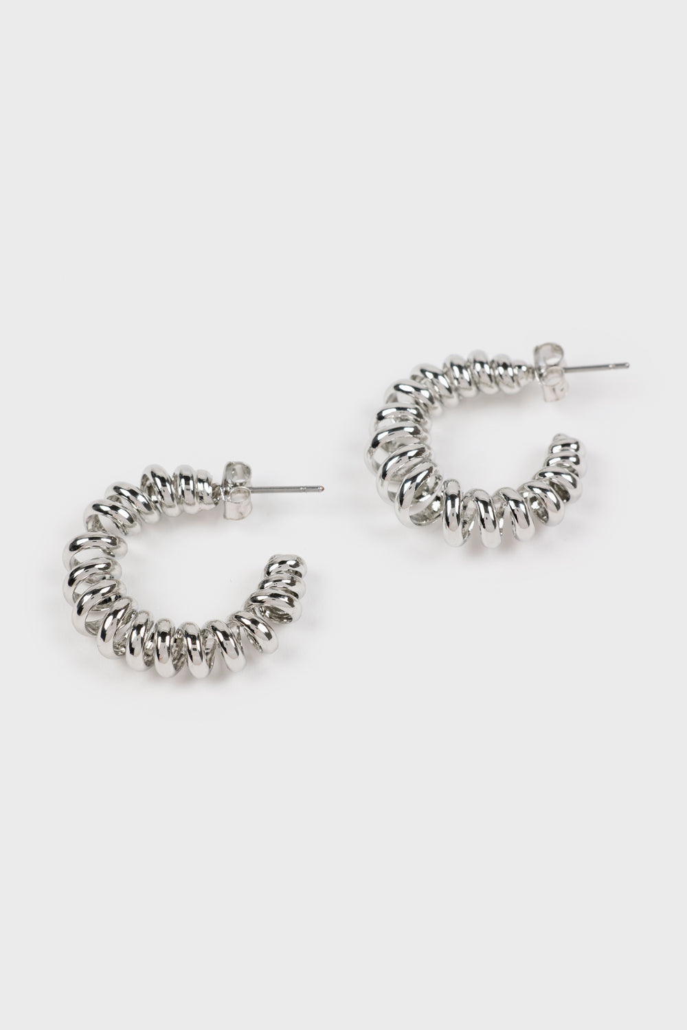 Silver thick spiral hoop earrings_2