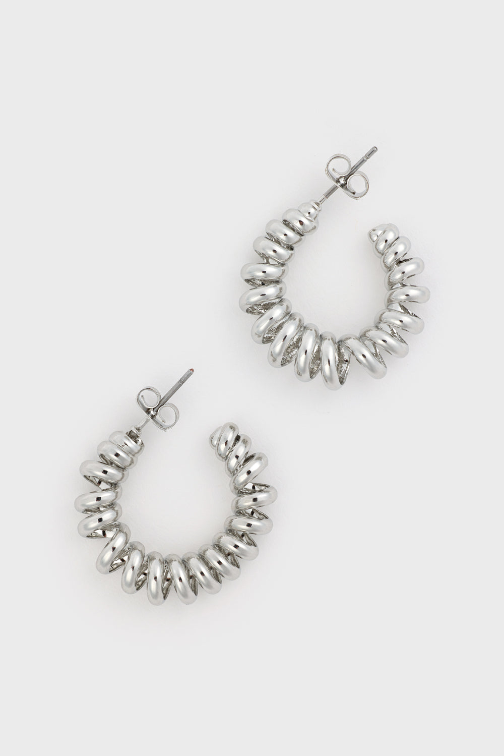 Silver thick spiral hoop earrings_1