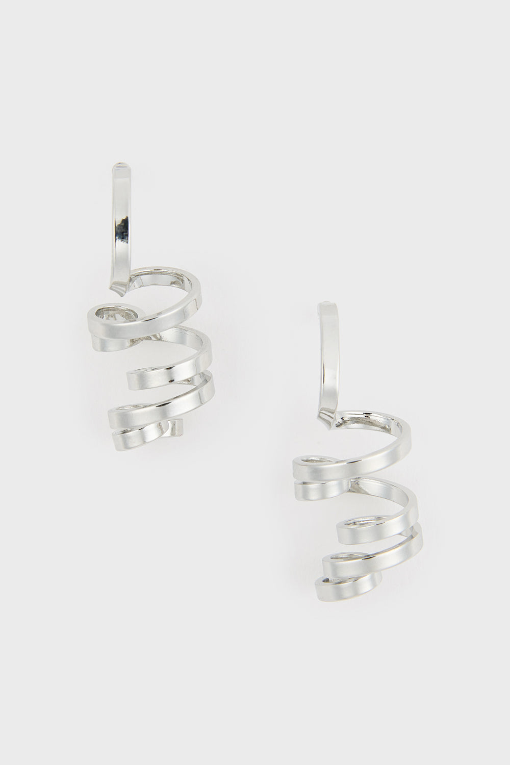 Silver zig zag cork screw earrings_2