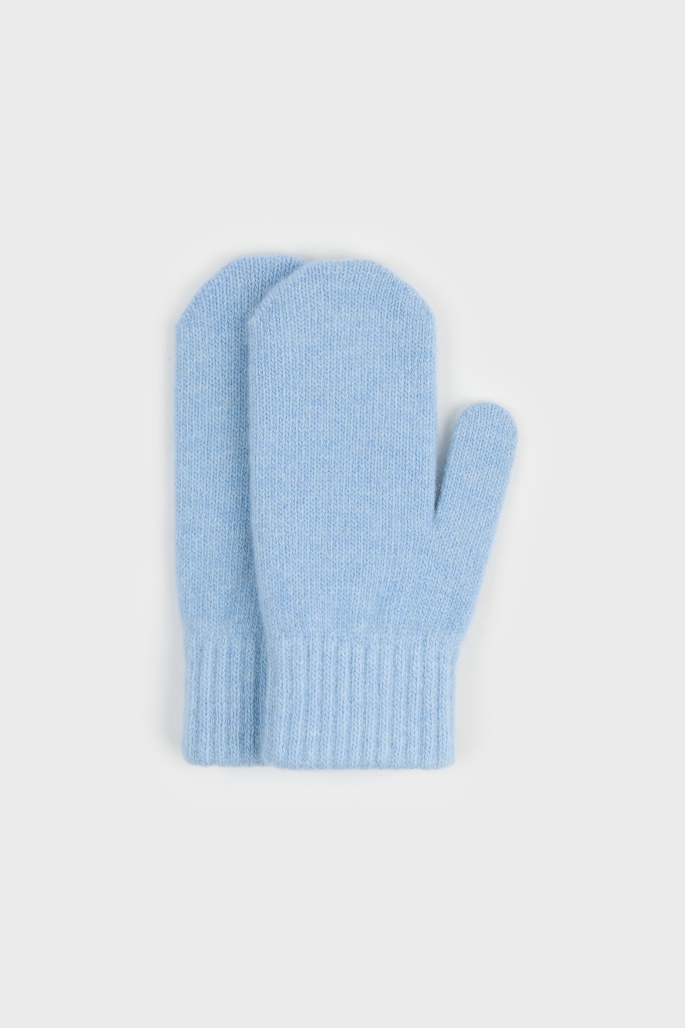 Sky blue wool blend mittens_1