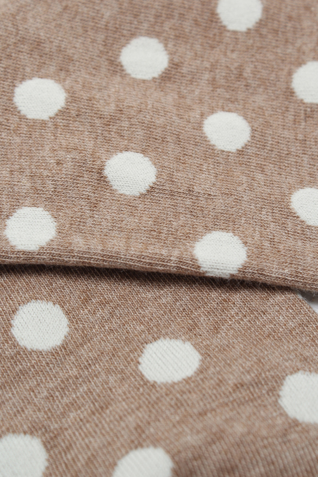 Beige and white bubble dot socks_2