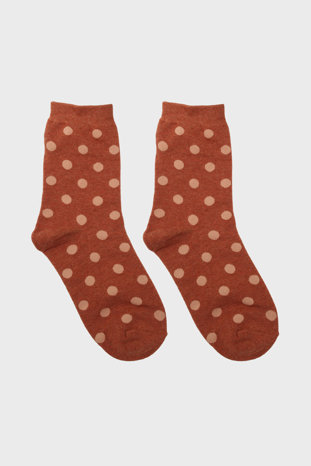 Orange and beige bubble dot socks_3