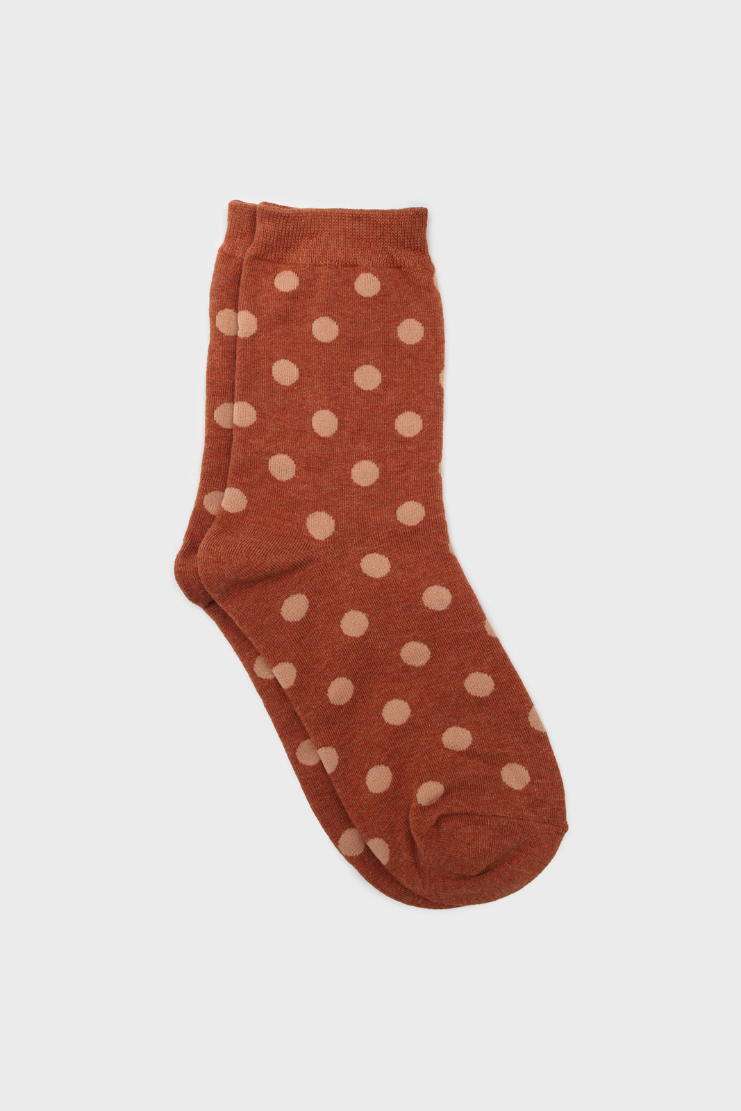 Orange and beige bubble dot socks_1