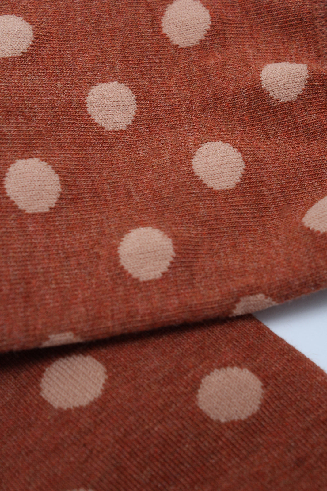 Orange and beige bubble dot socks_2