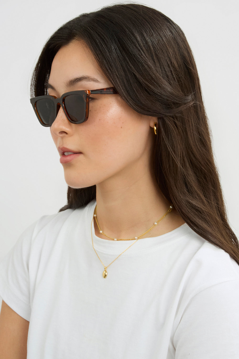 Tortoise shell angled cat eye sunglasses_4