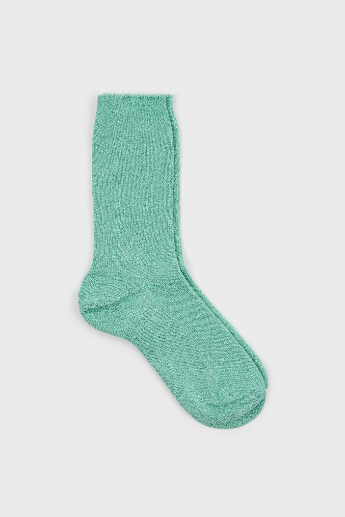 Turquoise modal blend ribbed socks_1