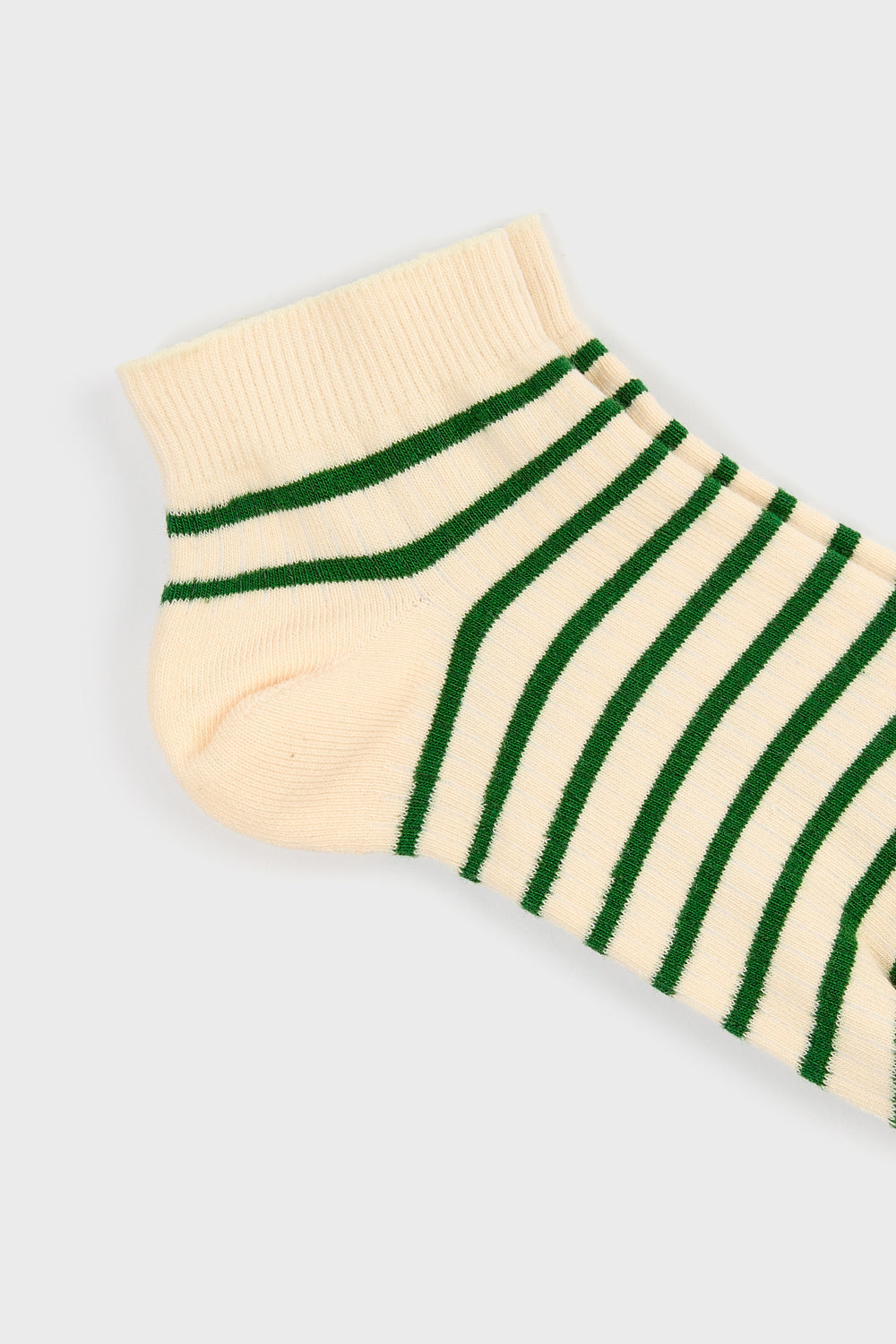 White and green striped ankle socks_4