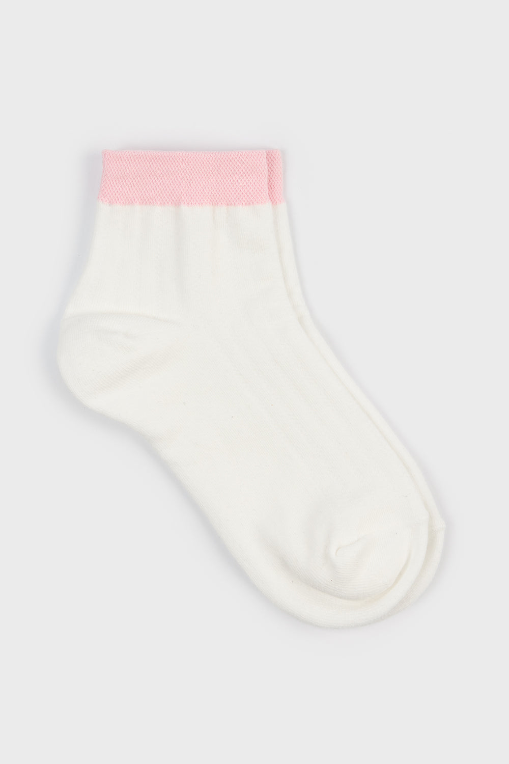 Contrast trim ankle socks - Set of 4