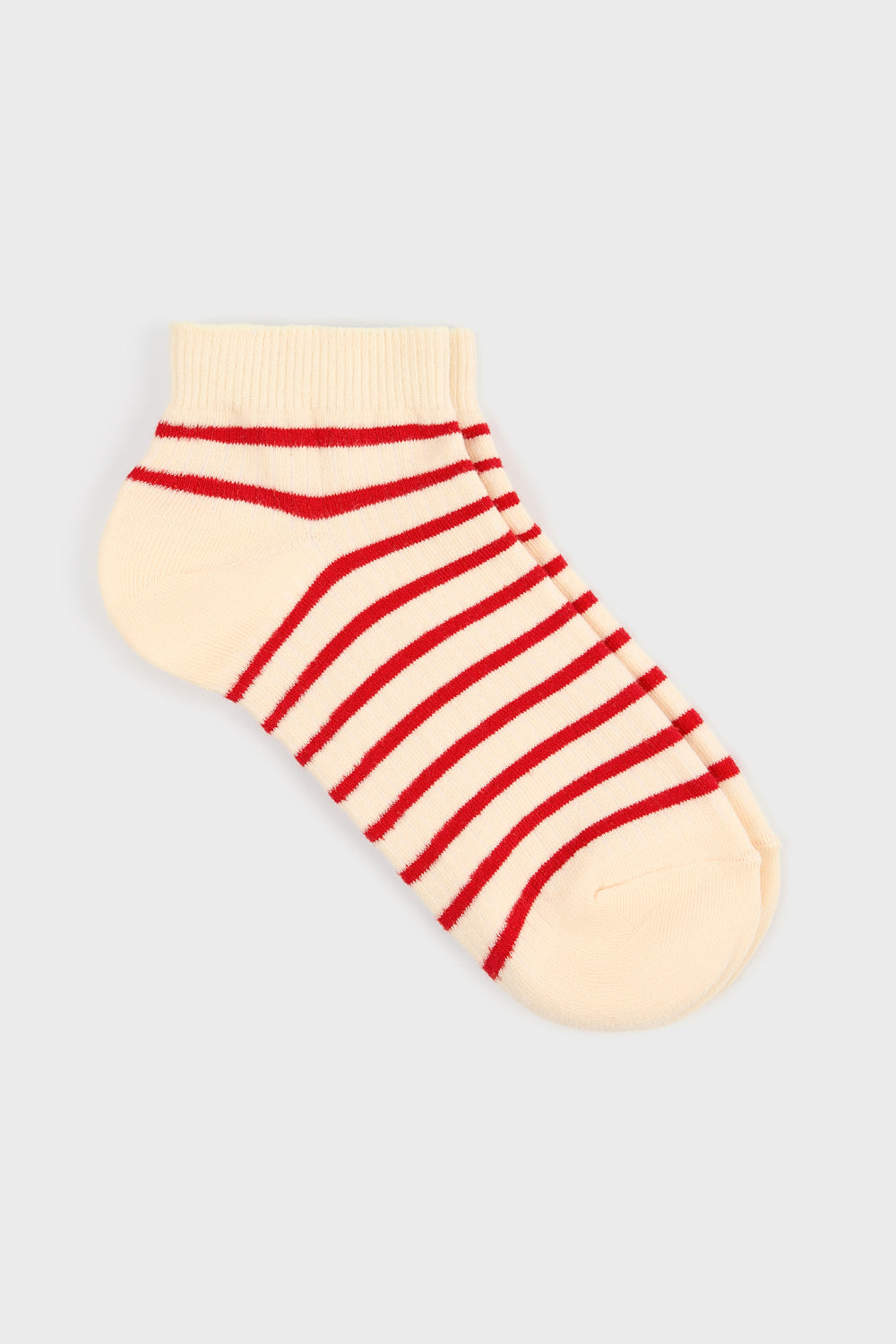 White and red striped ankle socks_3