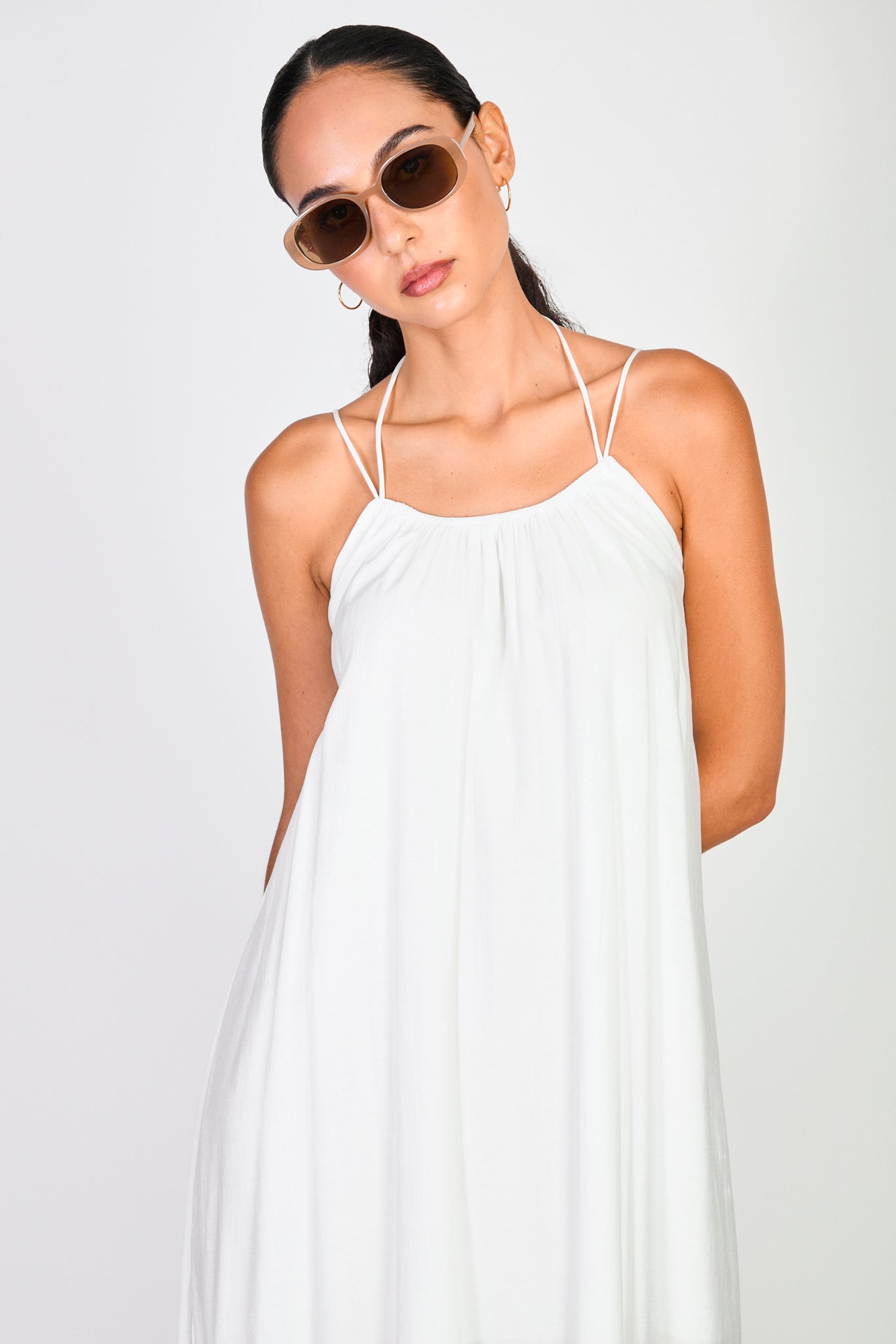 White double spaghetti strap maxi dress_3